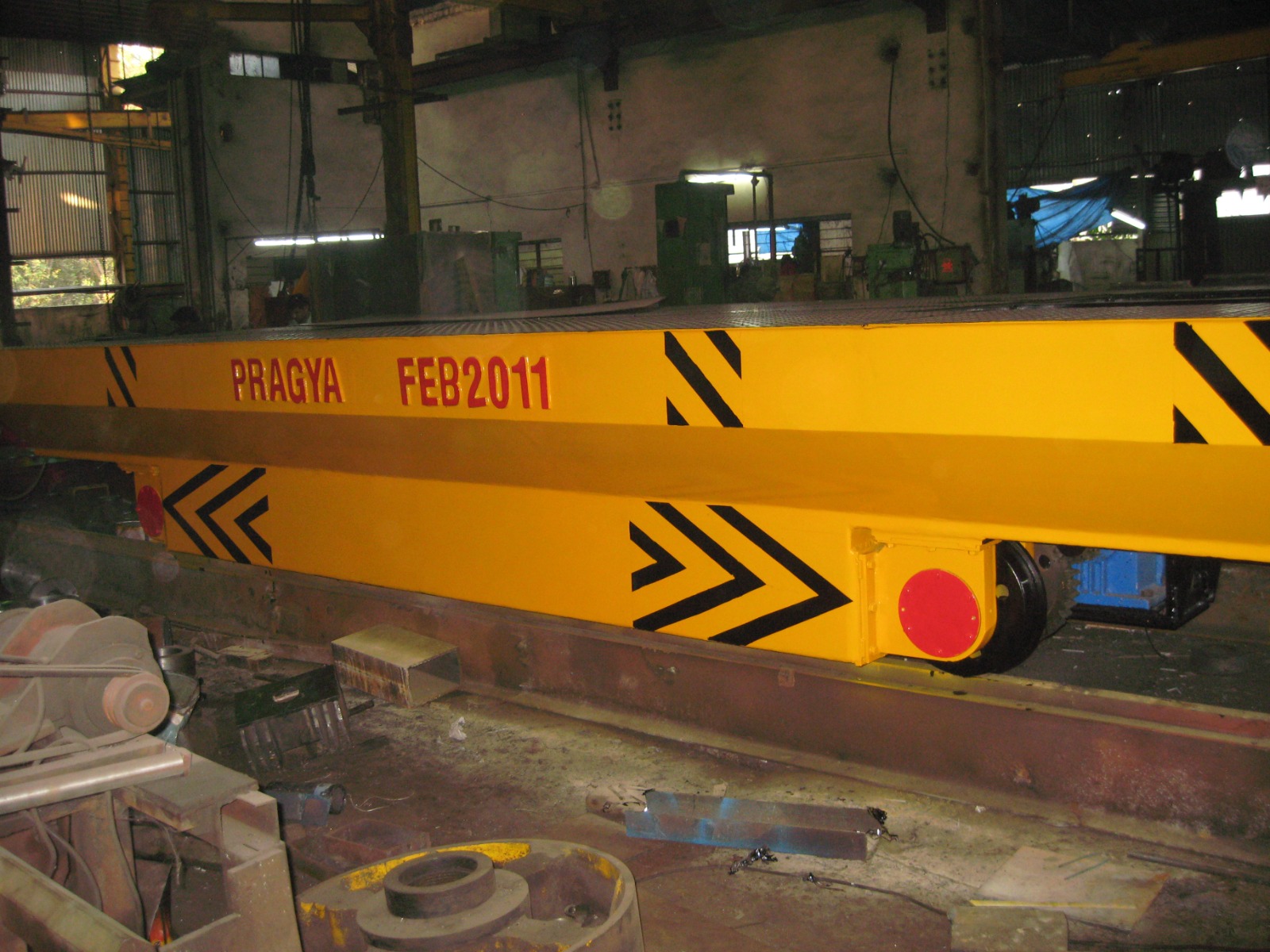 Motorised rail transfer trolley