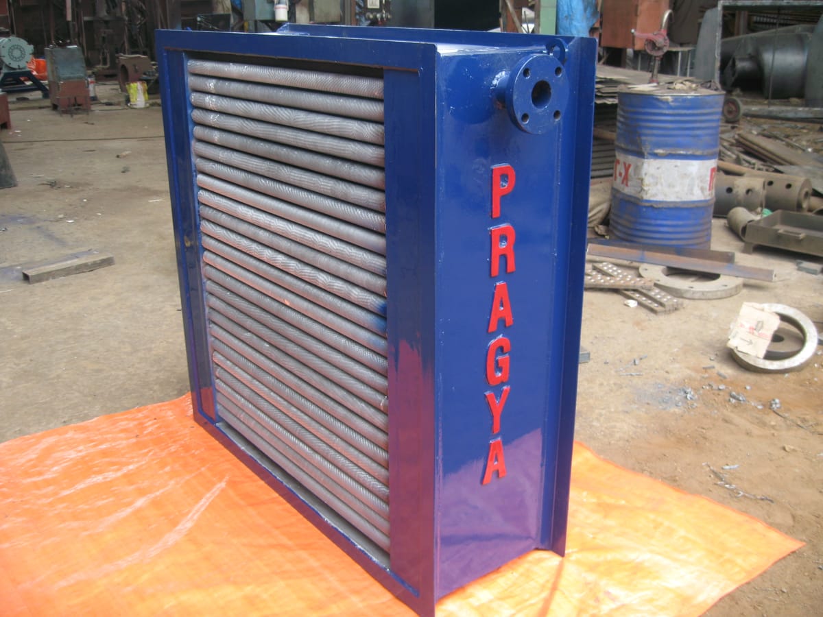 Fin tube steam radiator for oil seed processing plant heating — Pragya Precision Equipment