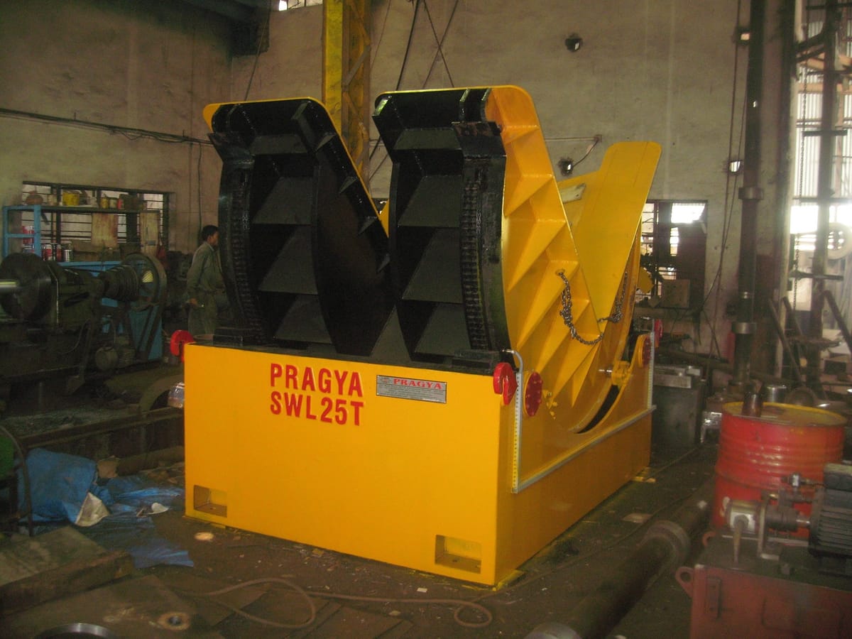 Mechanical coil tilter rated to 45 ton — Pragya Precision Equipment